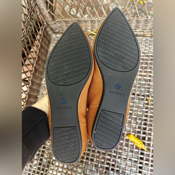 Rothy's The Point in Fawn Ballet Flat Amber Rust - Picture 5 of 10